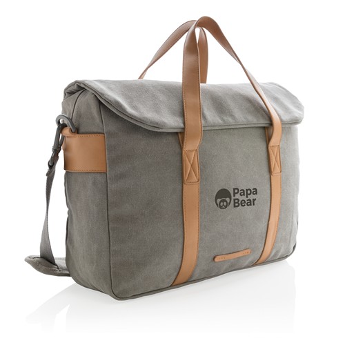 gray Bolsa para portátil de lona sin PVC