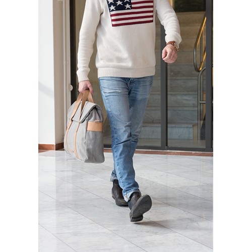 gray Bolsa para portátil de lona sin PVC
