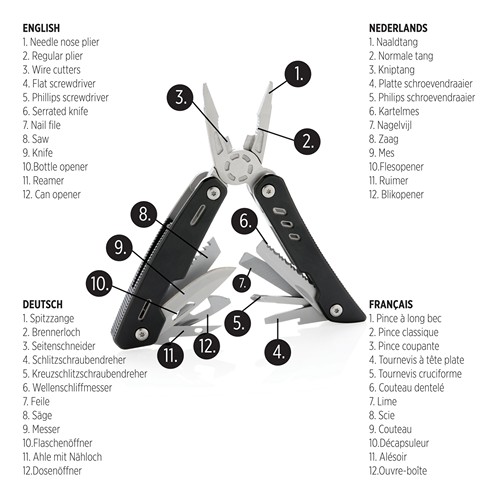 black Multiherramienta Solid