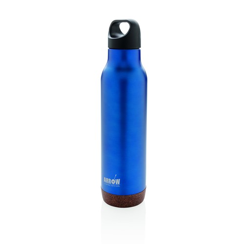 blue Botella al vacío de corcho antigoteo