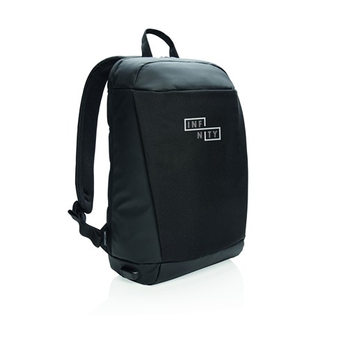 black Mochila Madrid antirobo con RFID y USB sin PVC