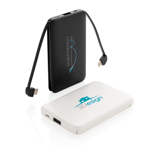 Batterie de secours 5000 mAh avec câbles intégrés - 8