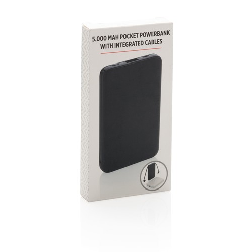 Batterie de secours 5000 mAh avec câbles intégrés - 11