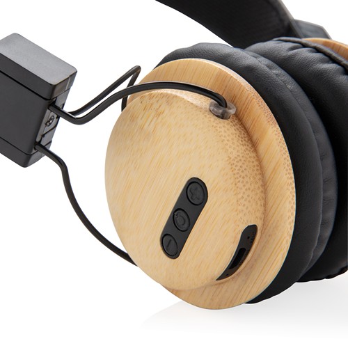 Casque audio sans fil en bambou - 6