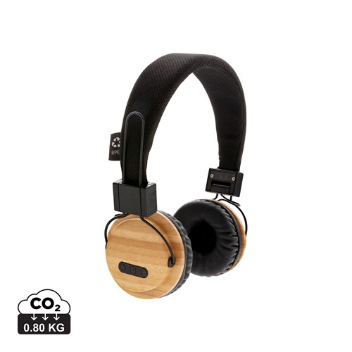 Casque audio sans fil en bambou - 1