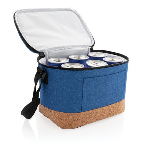 blue Bolsa y nevera bicolor con detalle de corcho
