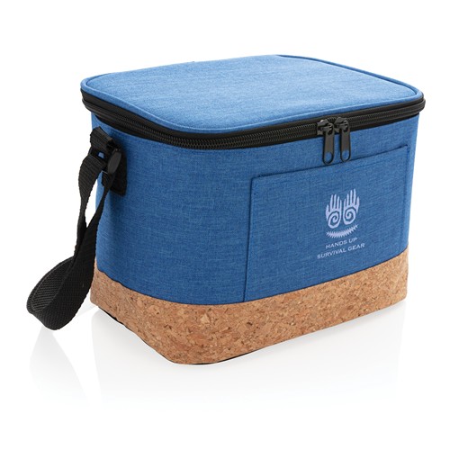 blue Bolsa y nevera bicolor con detalle de corcho