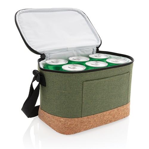 green Bolsa y nevera bicolor con detalle de corcho