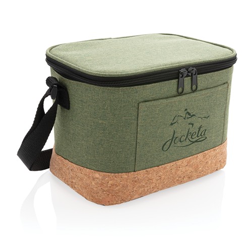 green Bolsa y nevera bicolor con detalle de corcho