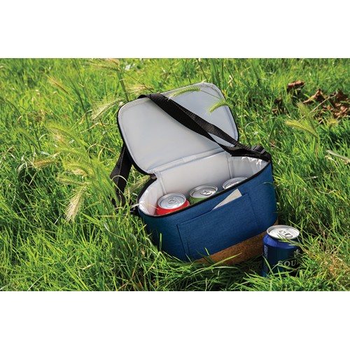 Bolsa y nevera bicolor con detalle de corcho