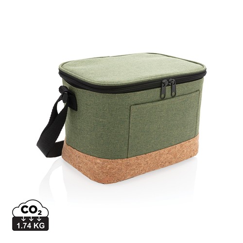 green Bolsa y nevera bicolor con detalle de corcho
