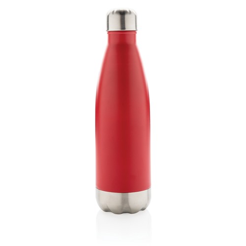 red Botella de acero inoxidable aislada al vacío