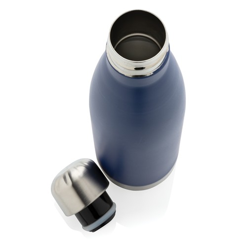 blue Botella de acero inoxidable aislada al vacío