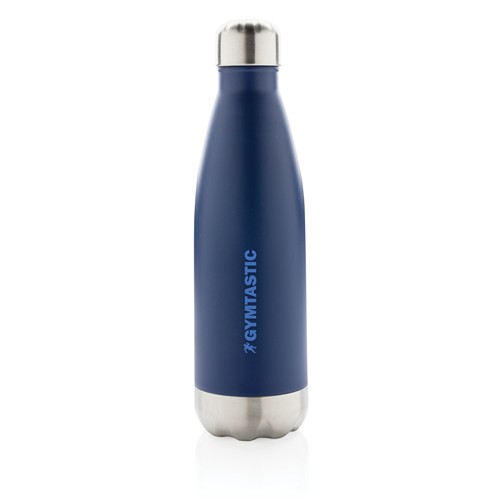 blue Botella de acero inoxidable aislada al vacío