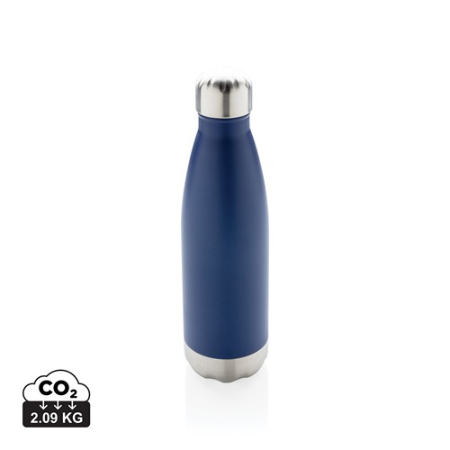 blue Botella de acero inoxidable aislada al vacío