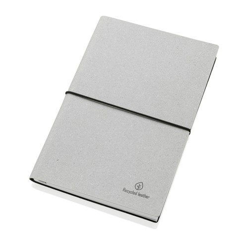 gris claro Libreta A5 de cuero reciclado GRS