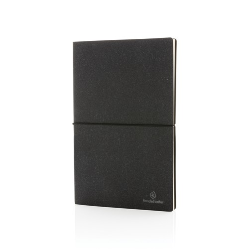gray Libreta A5 de cuero reciclado GRS