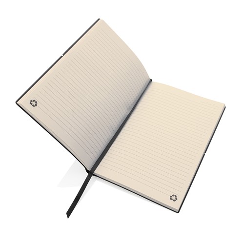 gray Libreta A5 de cuero reciclado GRS