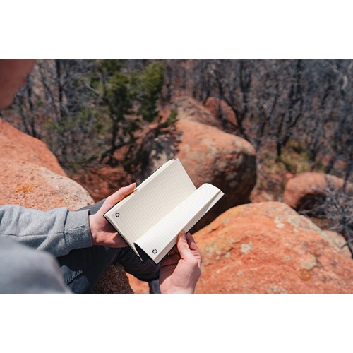 gray Libreta A5 de cuero reciclado GRS