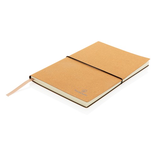 marrón Libreta A5 de cuero reciclado GRS