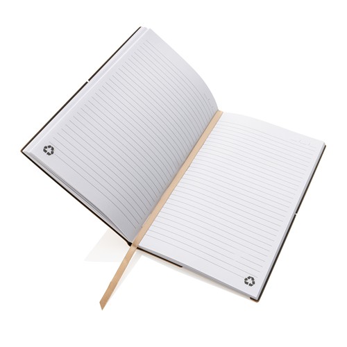 marrón Libreta A5 de cuero reciclado GRS