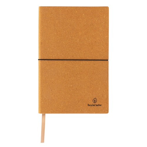 marrón Libreta A5 de cuero reciclado GRS