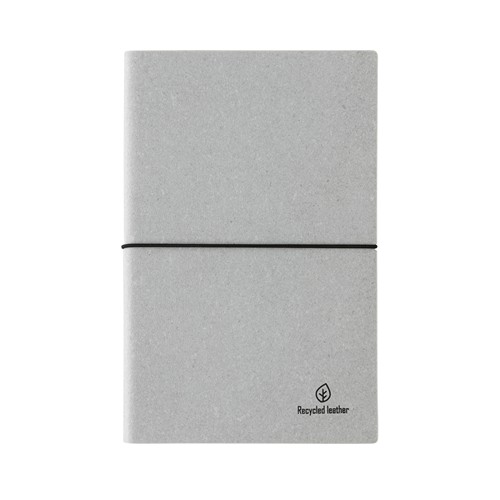 gris claro Libreta A5 de cuero reciclado GRS
