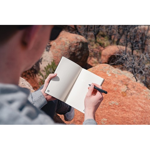 Carnet de notes A5 en cuir recyclé GRS - 13