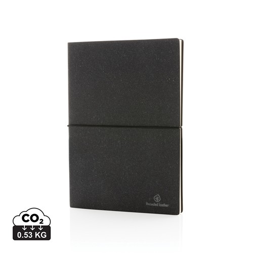 Libreta A5 de cuero reciclado GRS