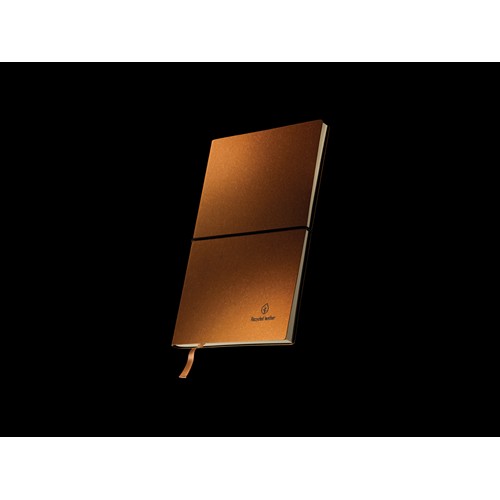 marrón Libreta A5 de cuero reciclado GRS