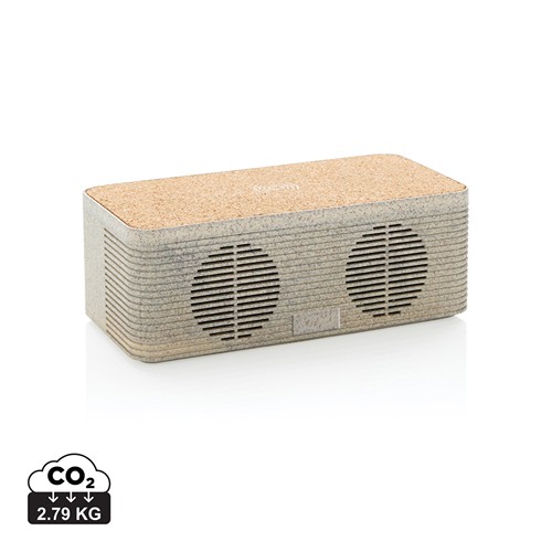 Enceinte 5W avec chargeur à induction en fibre de paille - 1