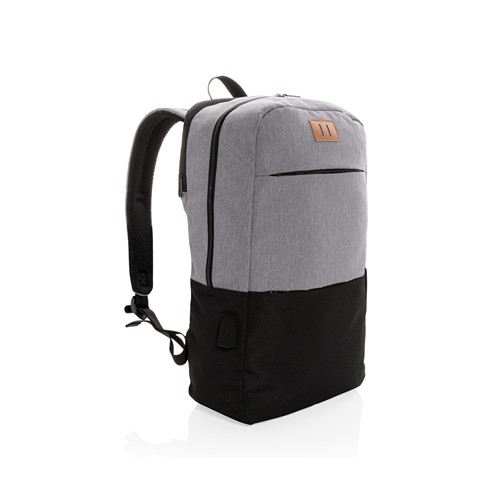 black Mochila moderna ordenador 15,6¨ USB y RFID sin PVC