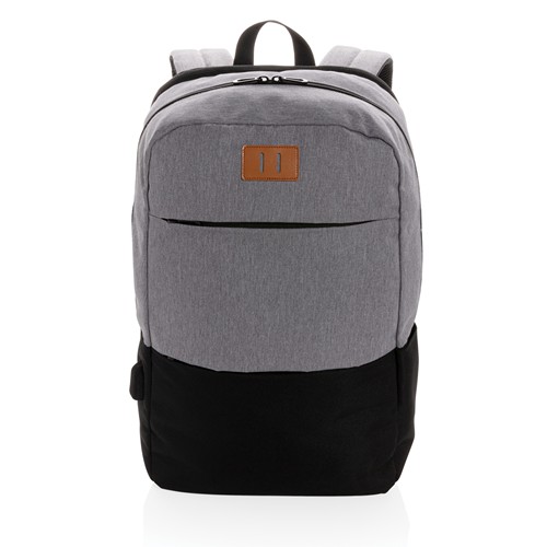 black Mochila moderna ordenador 15,6¨ USB y RFID sin PVC
