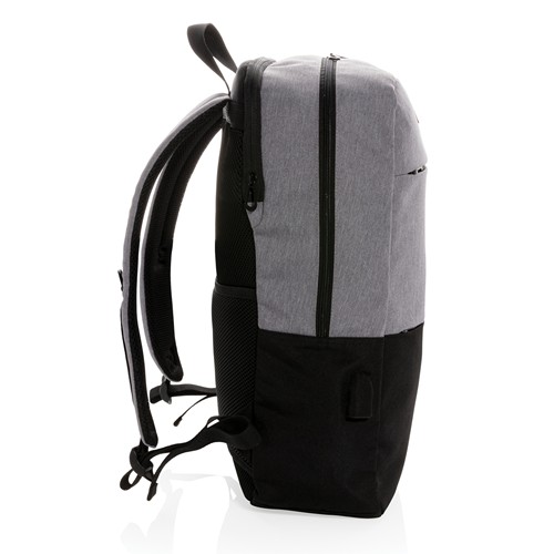 black Mochila moderna ordenador 15,6¨ USB y RFID sin PVC