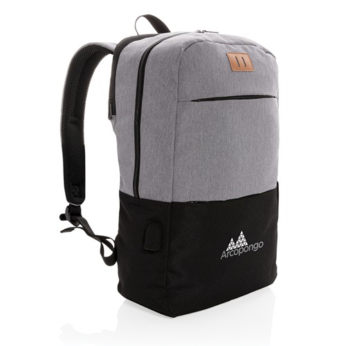 black Mochila moderna ordenador 15,6¨ USB y RFID sin PVC