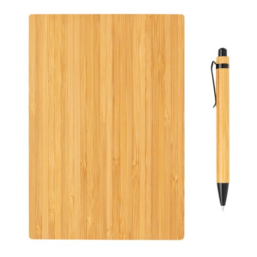 Set carnets de notes A5 et stylo en bambou thumbnail 5