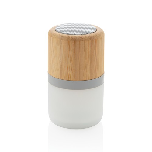 Enceinte 3W en bambou avec lumière d'ambiance - 2