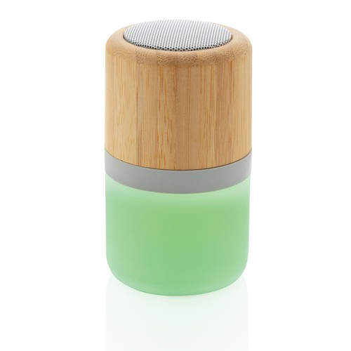 Enceinte 3W en bambou avec lumière d'ambiance - 5