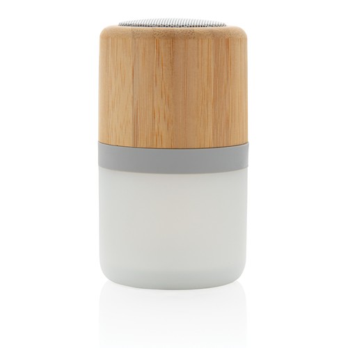 Enceinte 3W en bambou avec lumière d'ambiance - 8