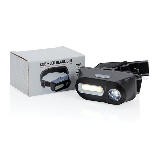 Lampe frontale avec LED et COB - 11
