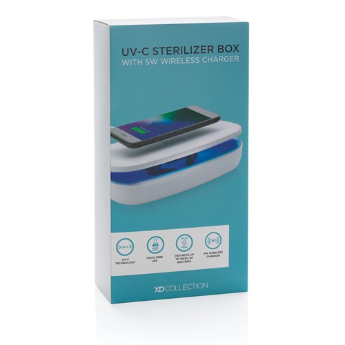 Boîte de stérilisation UV-C avec chargeur sans fil 5W - 20