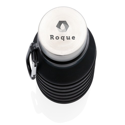 Bouteille en silicone pliable étanche avec couvercle - 5