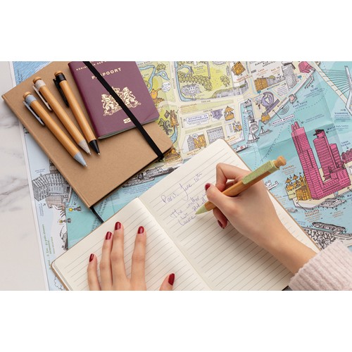 Stylo en bambou avec clip en fibre de paille - 7