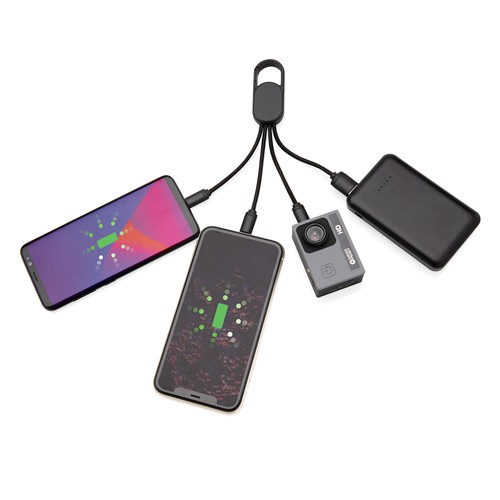 Câble 4 en 1 avec mousqueton - 4