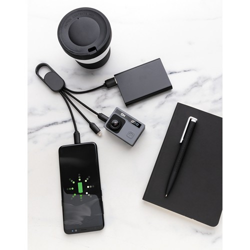 Câble 4 en 1 avec mousqueton - 8