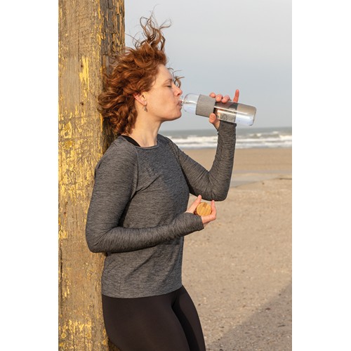 Bouteille en verre avec couvercle en bambou Impact - 7