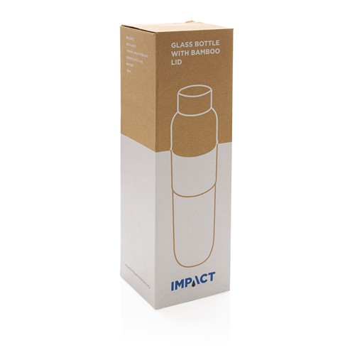 Bouteille en verre avec couvercle en bambou Impact - 11