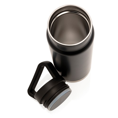 black Botella al vacío antigoteo con asa