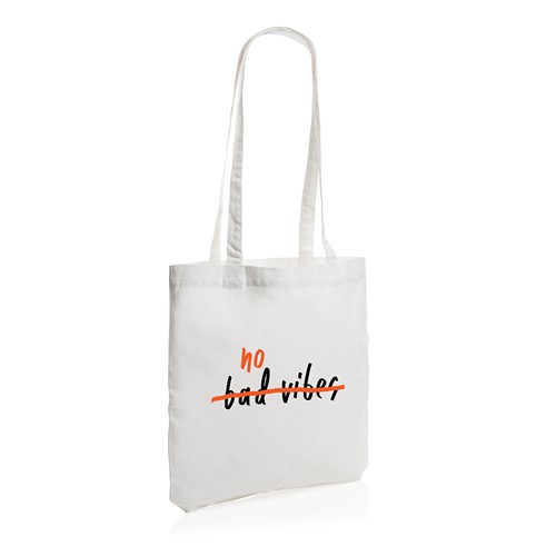 white Bolsa de algodón reciclado Impact Aware ™
