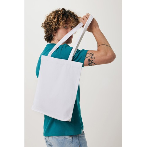 white Bolsa de algodón reciclado Impact Aware ™